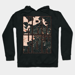 Krakow, Poland City Map Typography - Bohemian Hoodie